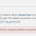 Automatic fetching of PostgreSQL connection is deprecated