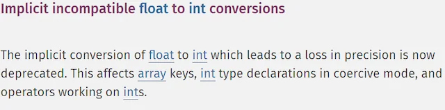 暗黙の float から int への変換