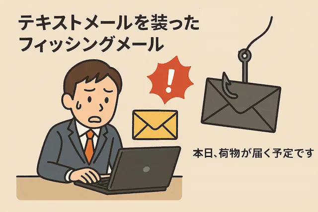 テキストメールを装ったフィッシングメール