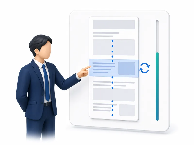 どこまで読んだかを再現している様子