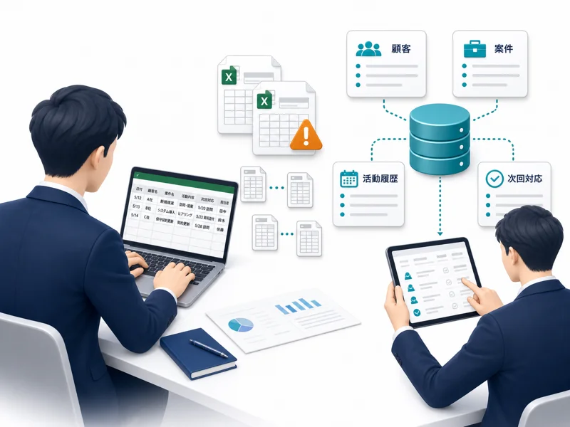営業日報をExcelで管理する方法と営業情報を共有・活用する仕組み