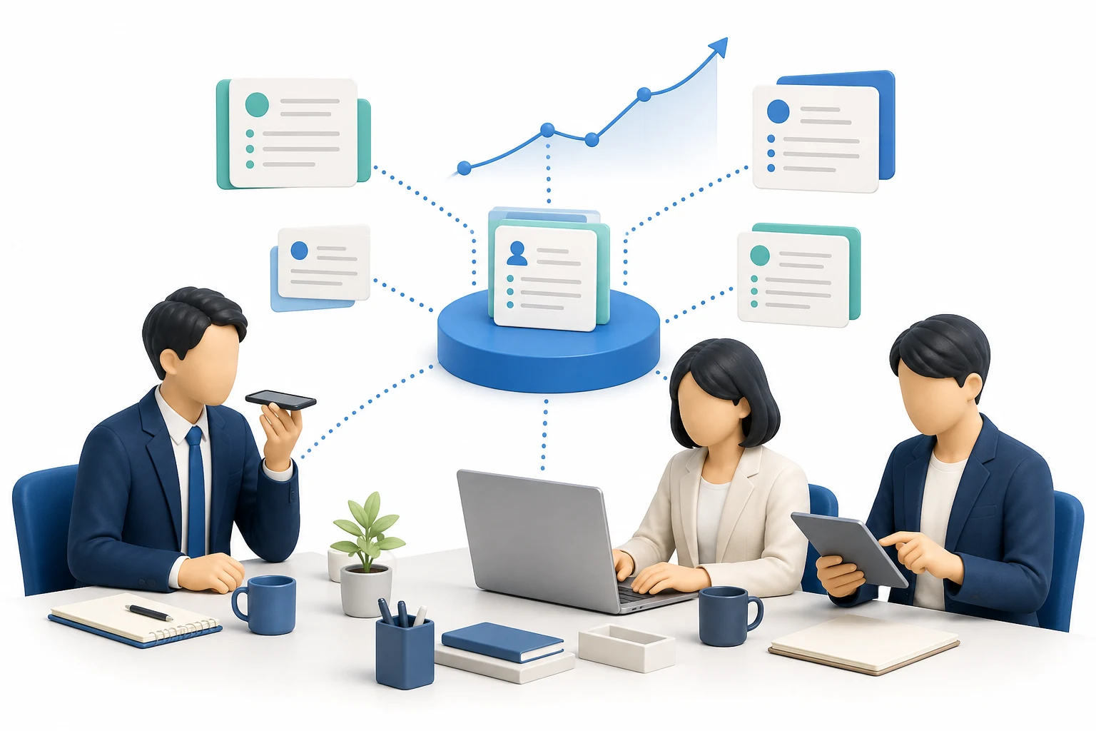 顧客ごとの営業情報を残し，共有し，次の行動に活かす営業の仕組み